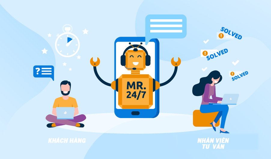 chatbot AI ho tro nhan vien phuc vu khach hang