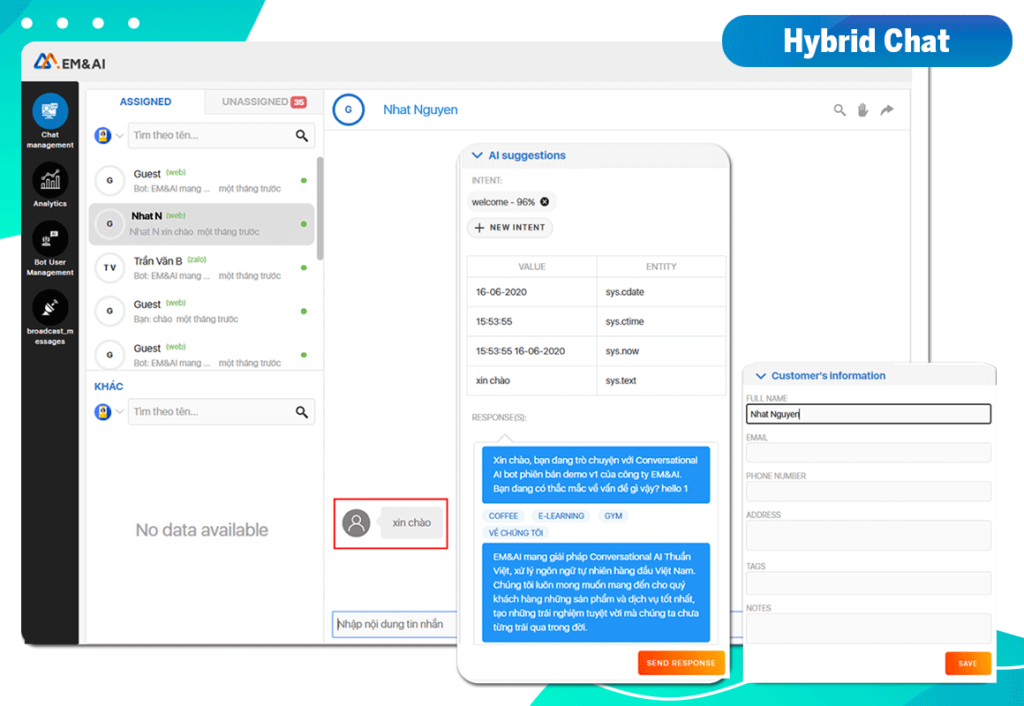 Nền tảng tương tác kết hợp Hybrid Chat nâng cao hiệu quả làm việc cho tư vấn viên