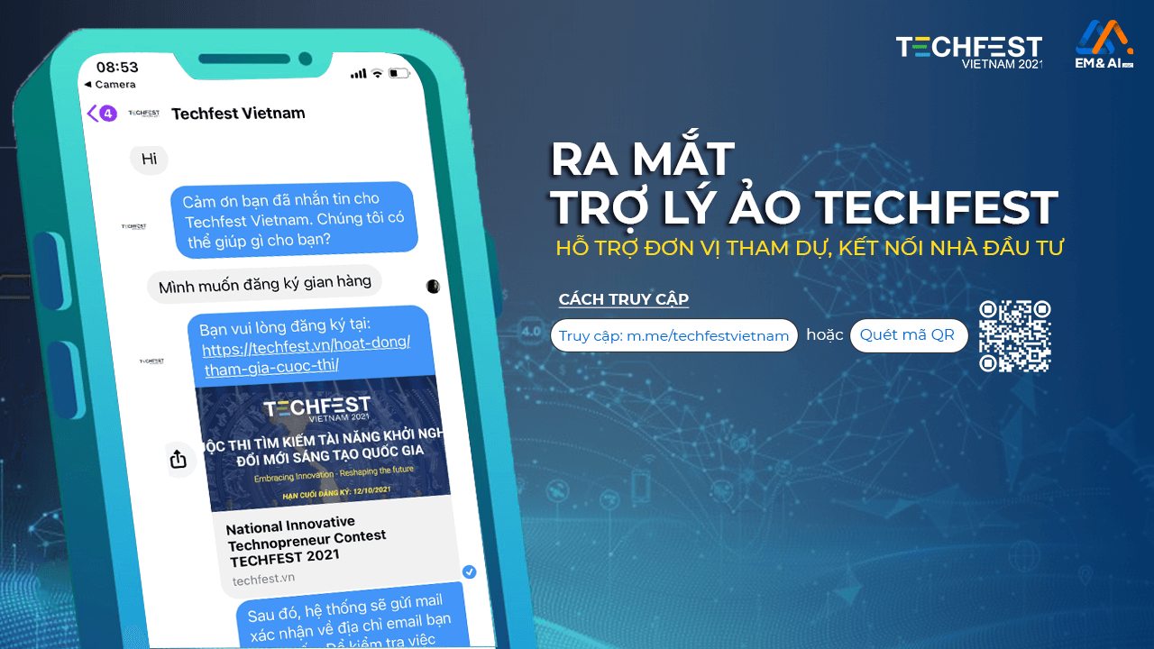 Ra mat tro ly ao Techfest 2021 x Em and AI