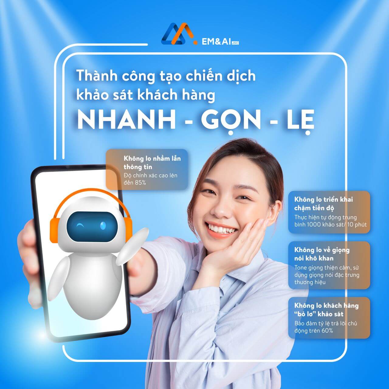 Thành công tạo chiến dịch khảo sát hài lòng khách hàng chỉ trong 1 giải pháp