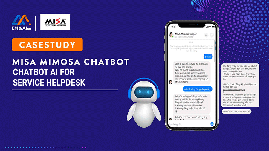 Chatbot AI Mimosa for service helpdesk